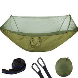 Portable Hammock with Mosquito Net - Army Green