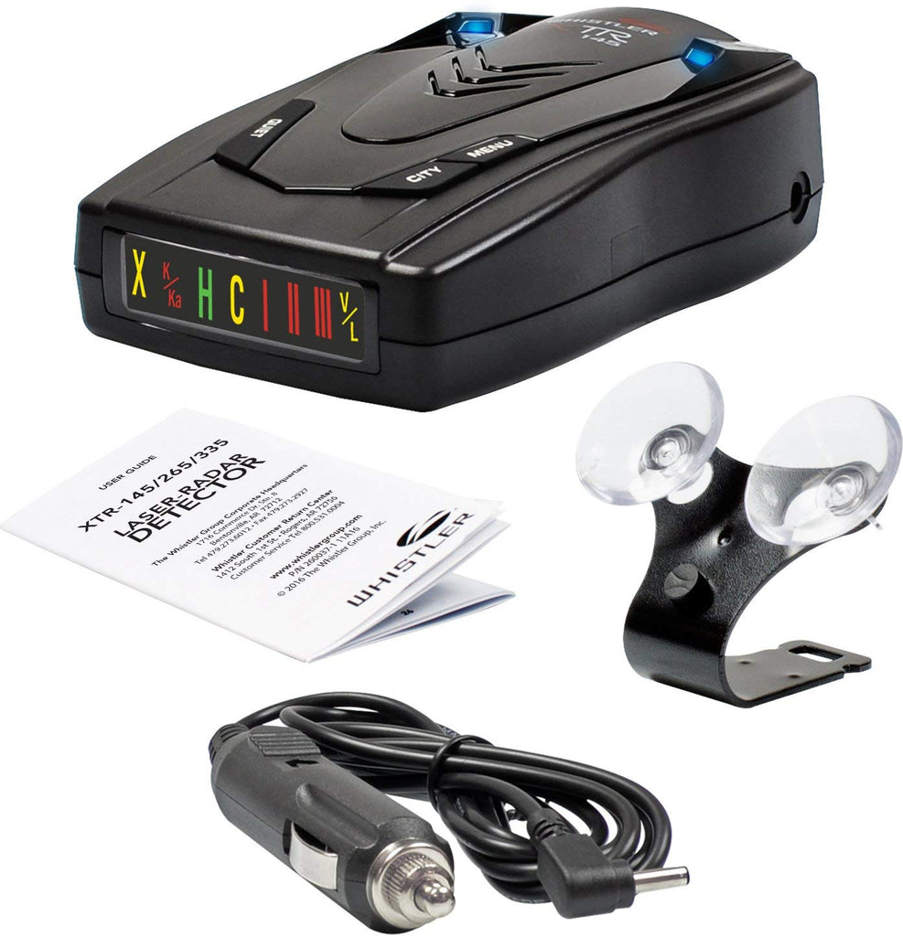 Whistler XTR-145 Laser Radar Detector: 360 Degree Protection, Icon Display, and Tone Alerts
