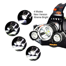 Load image into Gallery viewer, Boruit Rechargeable LED Headlamp with T6 5000 Lumens RJ-3000 Head Lamp