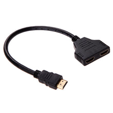 Load image into Gallery viewer, HDMI Male to 2 HDMI Female Splitter Adapter Cable