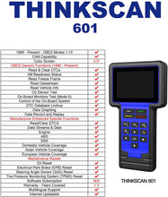 Load image into Gallery viewer, Thinkscan 601 OBD2 Scanner Diagnostic Tool