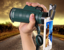 Load image into Gallery viewer, PANDA 35 x 50 Camera Lens Zoom Monocular + Clip for Smartphone Black