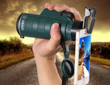 PANDA 35 x 50 Camera Lens Zoom Monocular + Clip for Smartphone Black