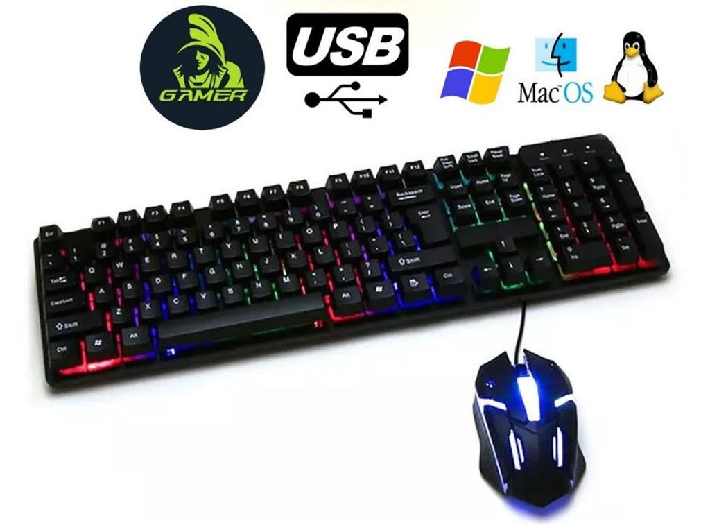 198i CMK-188 LED Backlit Waterproof Gaming Keyboard & Mouse Combo