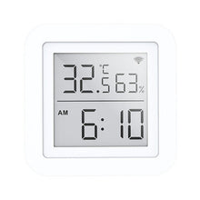 Load image into Gallery viewer, Tuya WIFI Temperature Humidity Smart Sensor Clock Digital Display Remote Control Thermometer Support Alexa Google Assistant