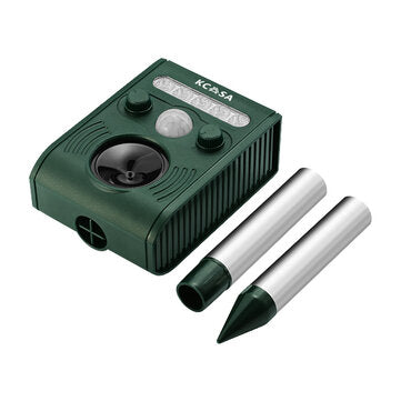 KC-JK369 Garden Ultrasonic PIR Sensor Solar Animal Dispeller Strong Flashlight Dog Repeller