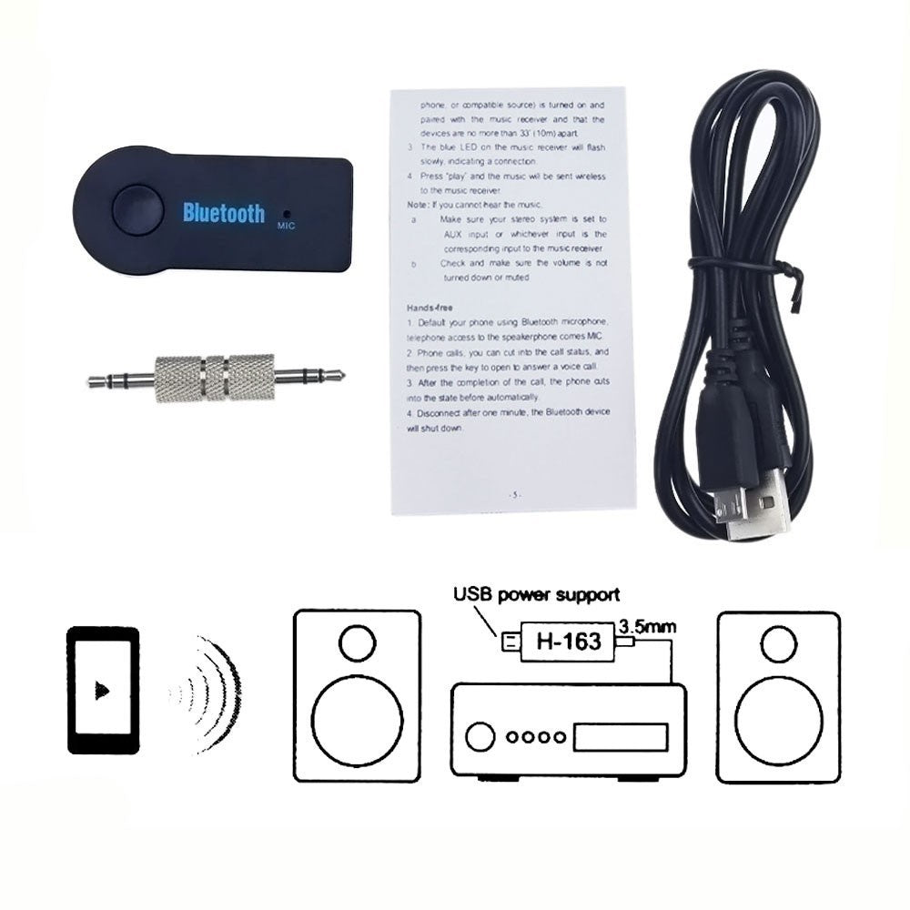Car Bluetooth Hands Free A2DP Audio Receiver