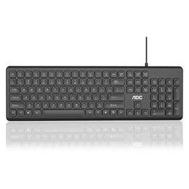 AOC KB100 Wired Silent 106 Keys Ergonomic USB Keyboard Wantech