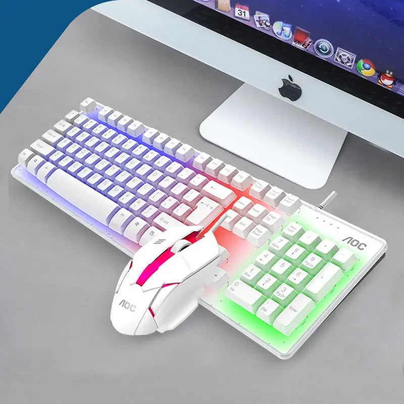 AOC KM100 Wired Mechanical Gaming Keyboard & 800DPI 6 Buttons Mouse Set Awesome Imports