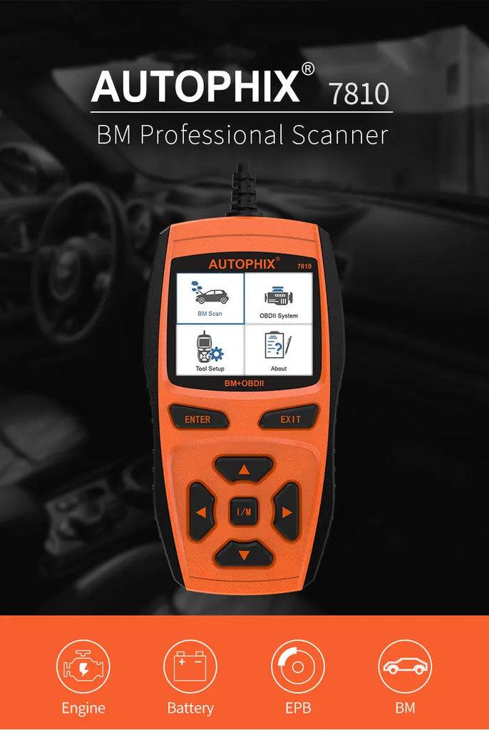 Autophix 7810 Car Diagnostic Scanner for BMW & OBD2 Systems - ABS, Airbags, A/T & other controls Awesome Imports