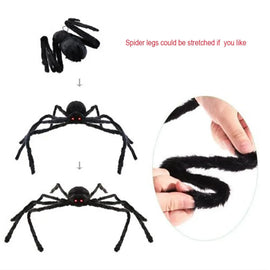 Big Plush Scary Furry Fake Spider Awesome Imports