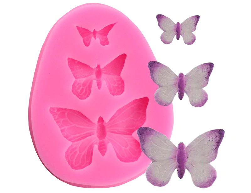 3D Butterfly Silicone Mold Polymer Clay Candy Molds Cupcake Topper