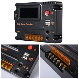 CMG-2420 20A 12V 24V PWM LCD Solar Charge Controller Control Switch Awesome Imports