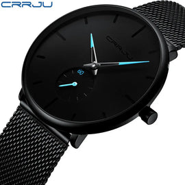 Crrju Top Brand Luxury Watches Men Stainless Steel Ultra Thin Watches Men Classic Quartz Men's Wrist Watch Relogio Masculino Awesome Imports
