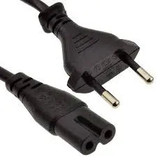 Figure-8 (C7/C8) to EU 2 Pin Power Cord Cable Techme
