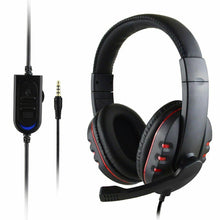 Load image into Gallery viewer, Puning Red Gaming Headset for PC &amp; Playstation PS3 / PS4 with Mic &amp; Remote