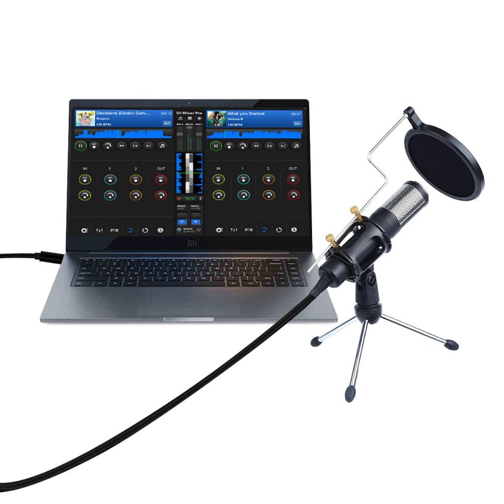Techme Professional USB Microphone with Stand & Condenser