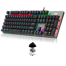 Load image into Gallery viewer, AOC GK410 Mechanical Rainbow Lit Gaming Keyboard