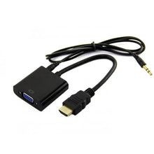Load image into Gallery viewer, HDMI Male to VGA Female Adapter Video Converter Cable 1080P Chipset with Audio Cable Awesome Imports