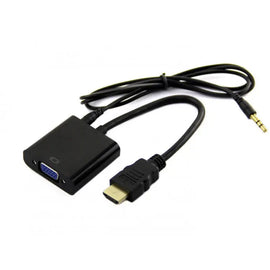 HDMI Male to VGA Female Adapter Video Converter Cable 1080P Chipset with Audio Cable Awesome Imports