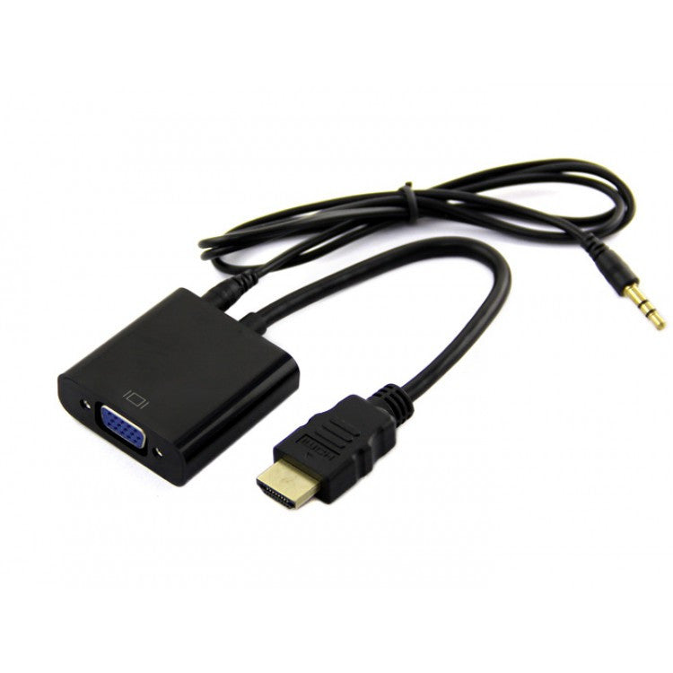 HDMI Male to VGA Female Adapter Video Converter Cable 1080P Chipset with Audio Cable