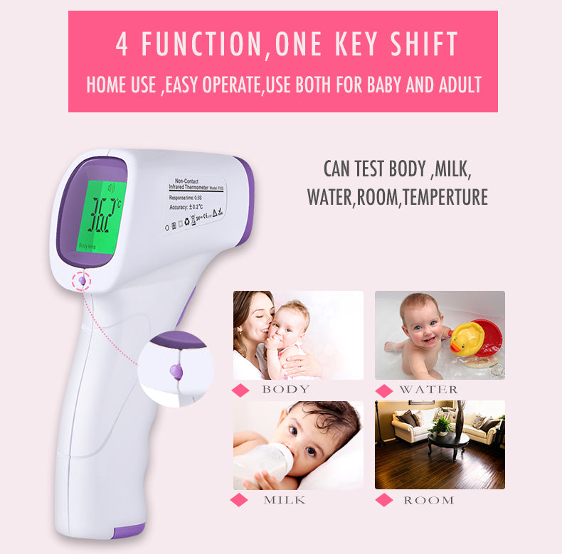 FI02 Infrared Forehead Thermometer with Backlit & Memory Recall