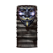Load image into Gallery viewer, V for Vendetta Gold Motorcycle Neck Warmer Balaclava Scarf