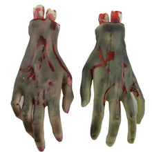 Load image into Gallery viewer, Latex Severed Bloody Zombie Halloween Hands Props