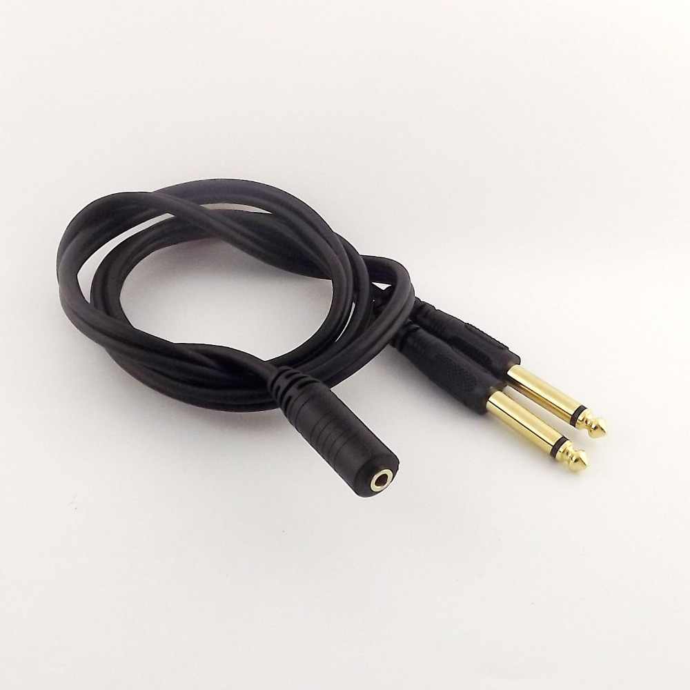 AP-Link 3.5mm Female to 2 x 6.3mm Male 1.5M High Quality Audio Adapter Cable