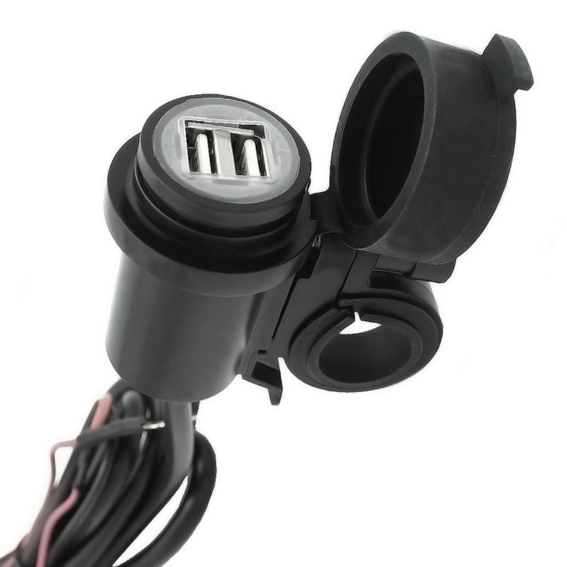 NLWing Waterproof 12V Dual USB Motorcycle Charger Socket