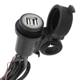 NLWing Waterproof 12V Dual USB Motorcycle Charger Socket