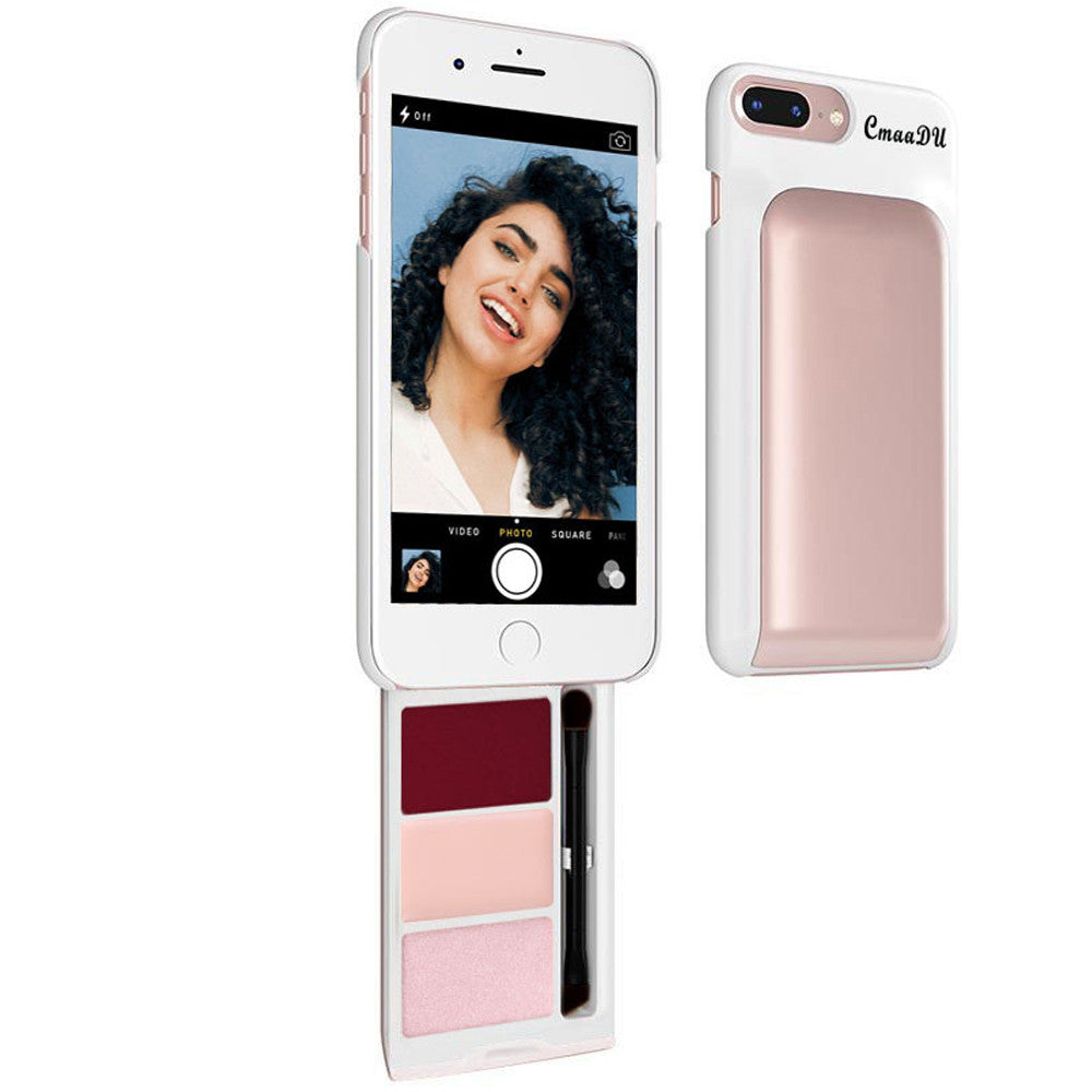 Cosmetic Cellphone Case, With Hidden Makeup and Brush For Iphone 6/6s/7/8