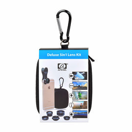 Apexel Deluxe Universal 5 in 1 Camera Lens Kit for Smartphone