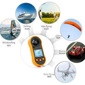Handheld Pocket Anemometer Wind Speed Meter & Gauge Wind Meter Detector Awesome Imports