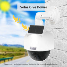 Load image into Gallery viewer, Techme Round Dome Solar Powered Dummy Fake IP Camera