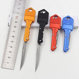 Hidden Portable Folding Knife Key for Keychain - Black Shopinc