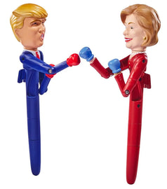 Hillary & Trump Talking Fighting Pen Set Awesome Imports