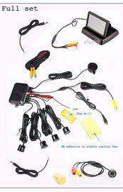 Koorinwoo Parktronic Car Parking Sensors with Rear view Camera & 4.3 Inch Folding Monitor Screen Awesome Imports