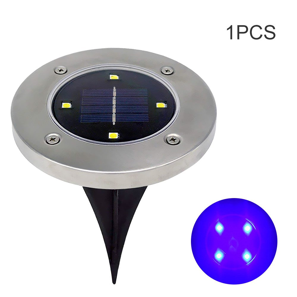 Mihuis Solar Outdoor 4 Led Ground Surface Light - Coolwhite