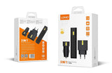 LDNIO CC200 3 in 1 Mobile Charging Kit - Car Charger, Power Bank & Travel Charger