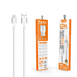 LDNIO LS392 Fast 2.4A USB Data Cable for iPhone - 2m Awesome Imports