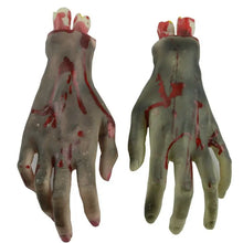 Load image into Gallery viewer, Latex Severed Bloody Zombie Halloween Hands Props Shopinc