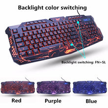Load image into Gallery viewer, M200 USB Wired Tricolor Backlight Gaming Keyboard