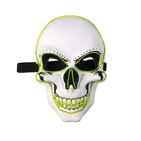 Neon LED Skull Mask - Green