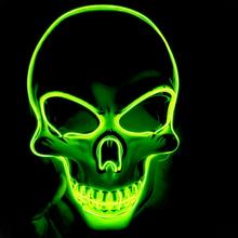Load image into Gallery viewer, Neon LED Skull Mask - Green
