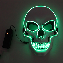 Load image into Gallery viewer, Neon LED Skull Mask - Green