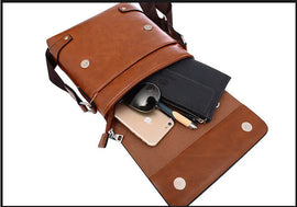 Mens Faux Leather Messenger Bag - Awesome Imports - 2