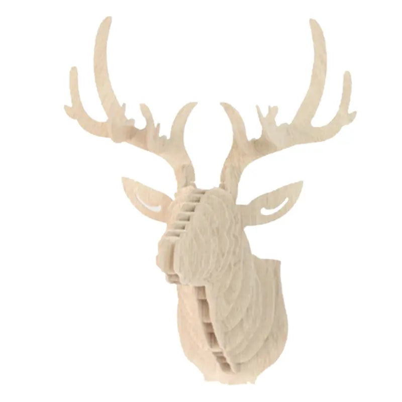 MiHuis 3D Wooden Deer Head Awesome Imports