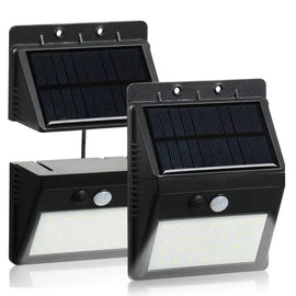 Mihuis 28 LED Detachable Solar Motion Sensor Security Outdoor Wall Floodlight Awesome Imports