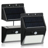 Mihuis 28 LED Detachable Solar Motion Sensor Security Outdoor Wall Floodlight